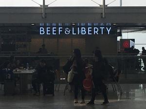 "Beef & Liberty" at the Hong Kong Airport