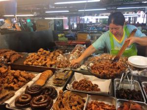 Fried meat at Chiang Mai market 2